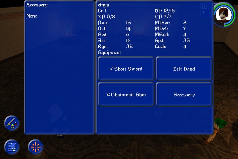 Dragon's Gaze Image 4: Checking the character's status and equipment